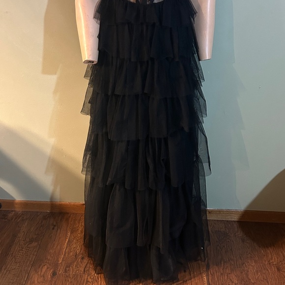 Blondie Nites Tiered Ruffle Off the Shoulder Corset Gown size 9 NWT - Picture 11 of 15